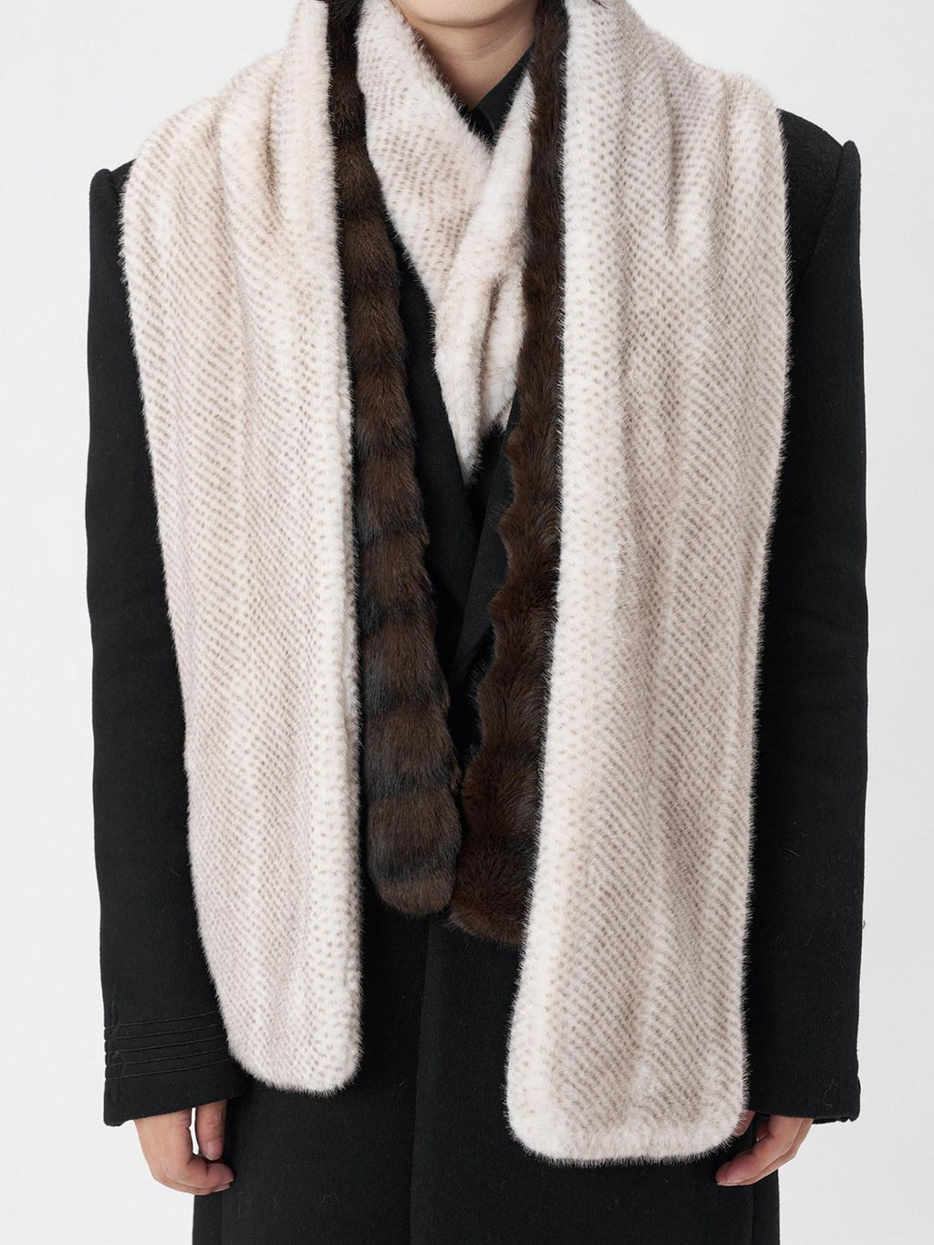 BALITONE Warm Double Sided Long Rectangular Neck Warmer Unisex Solid Scarves