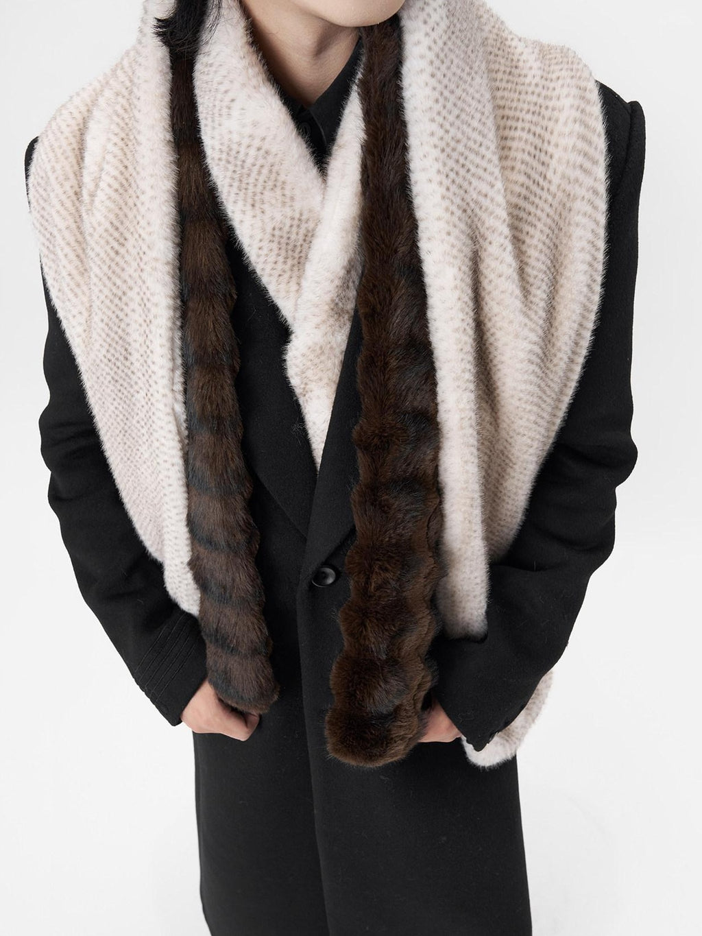 BALITONE Warm Double Sided Long Rectangular Neck Warmer Unisex Solid Scarves