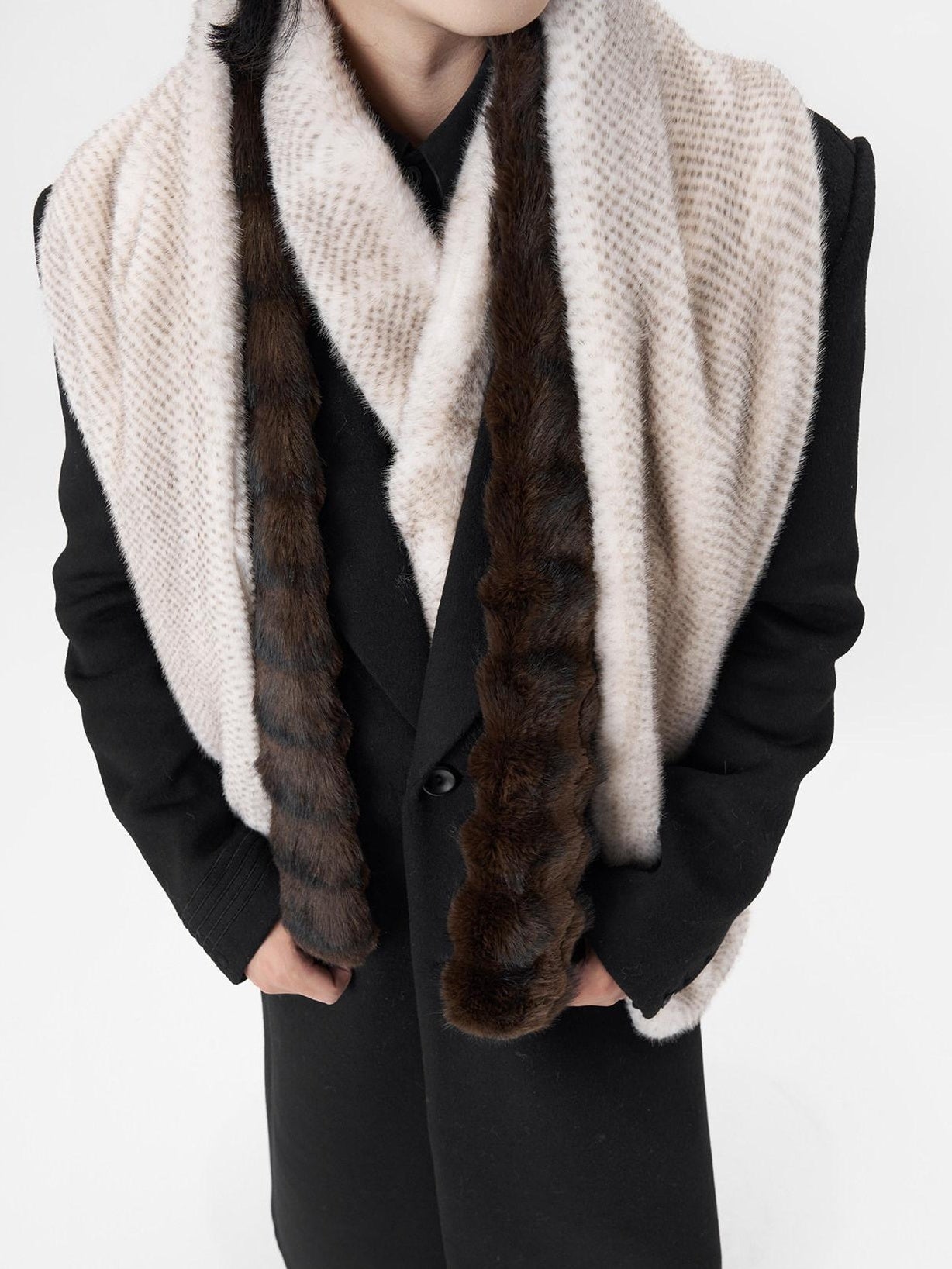 BALITONE Warm Double Sided Long Rectangular Neck Warmer Unisex Solid Scarves