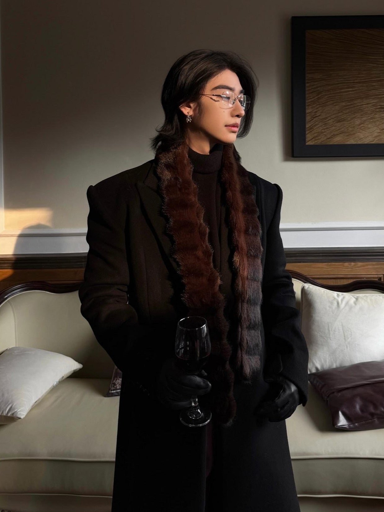 BALITONE Warm Double Sided Long Rectangular Neck Warmer Unisex Solid Scarves