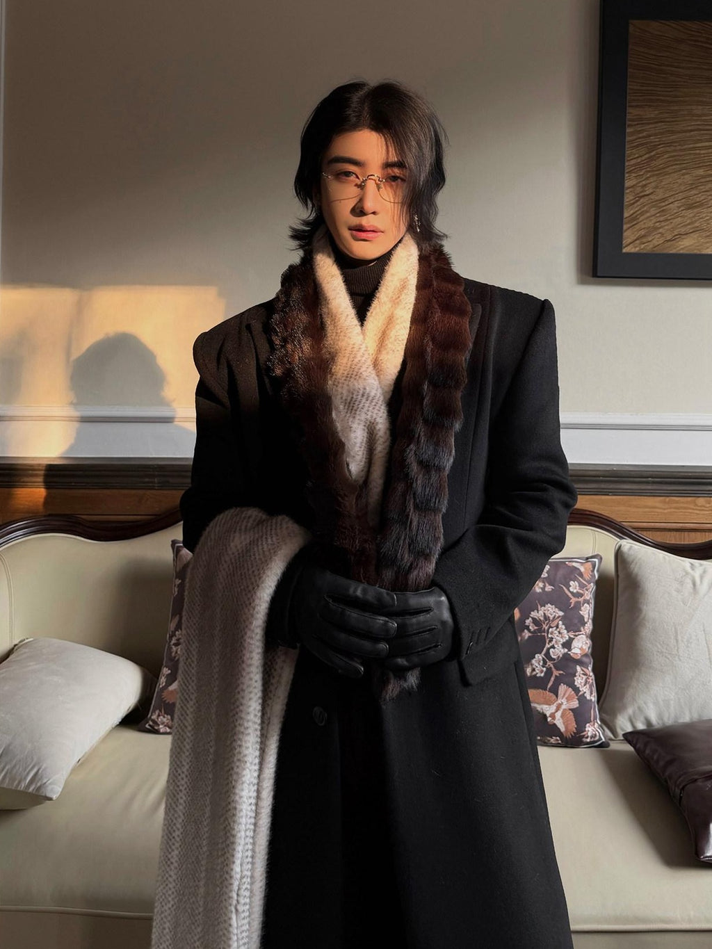 BALITONE Warm Double Sided Long Rectangular Neck Warmer Unisex Solid Scarves
