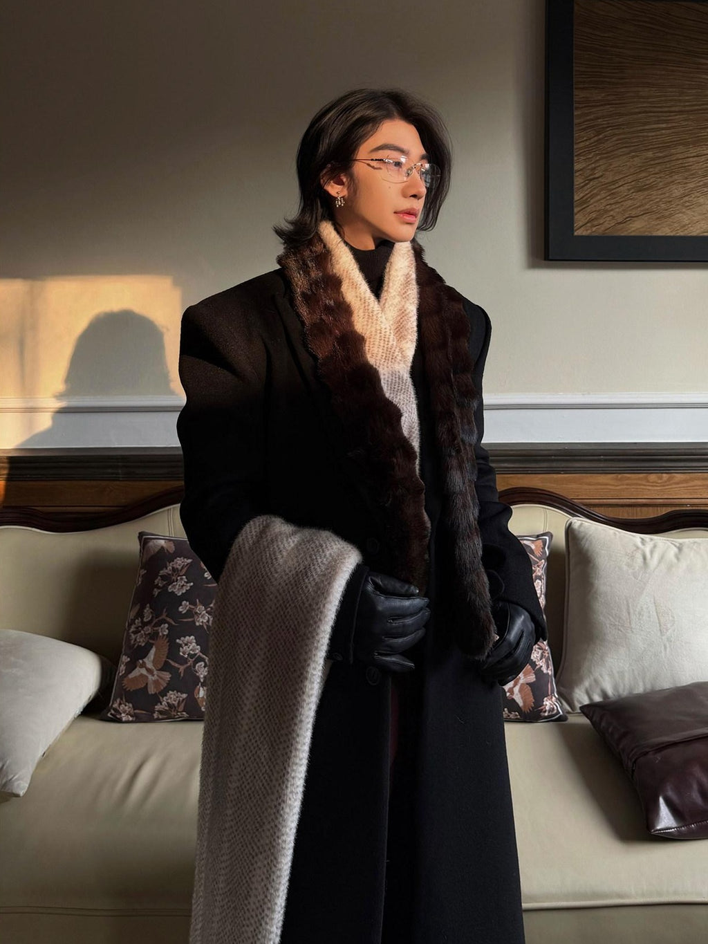 BALITONE Warm Double Sided Long Rectangular Neck Warmer Unisex Solid Scarves