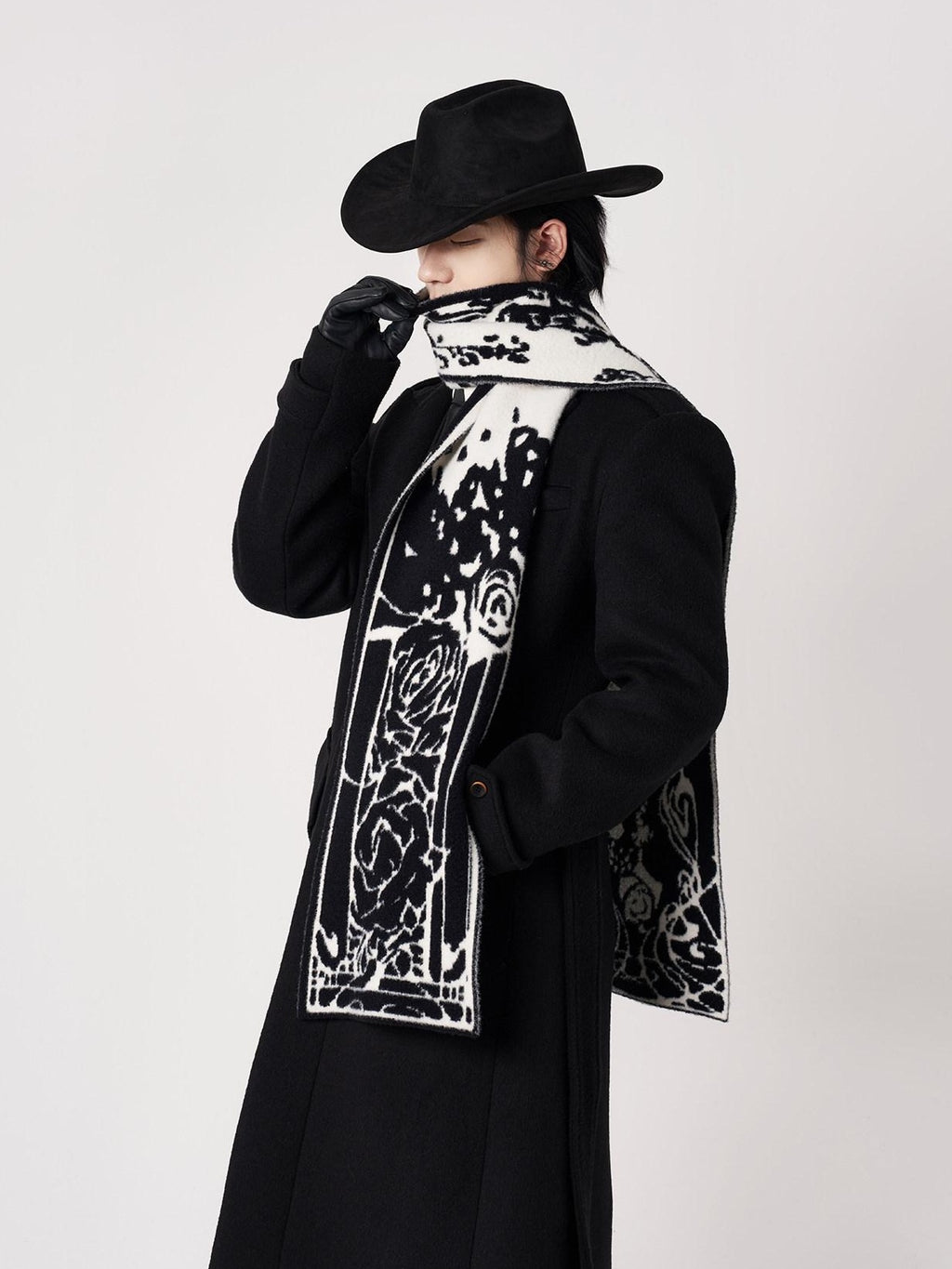 BALITONE Warm Faux Rabbit Fur Hand Painted British Neck Wrap Unisex Reversible Scarves