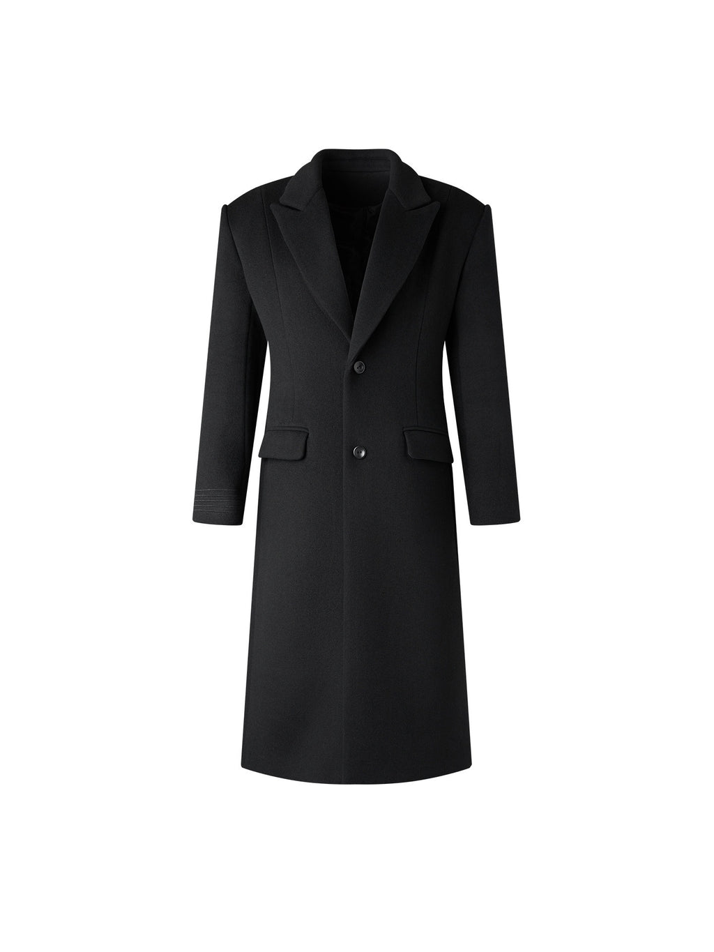 BALITONE_Warm_Wool_Blend_Embroidered_Button_Slim_Long_Unisex_Urban_Black_Lapel_Overcoats_MISSTT