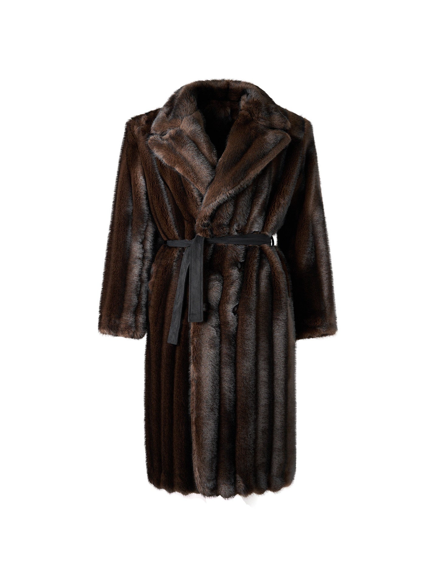 BALITONE_Warm_Wrinklefree_Long_Loose_Lapel_Slash_Pockets_Youth_Dark_Brown_Faux_Fur_Coats_MISSTT