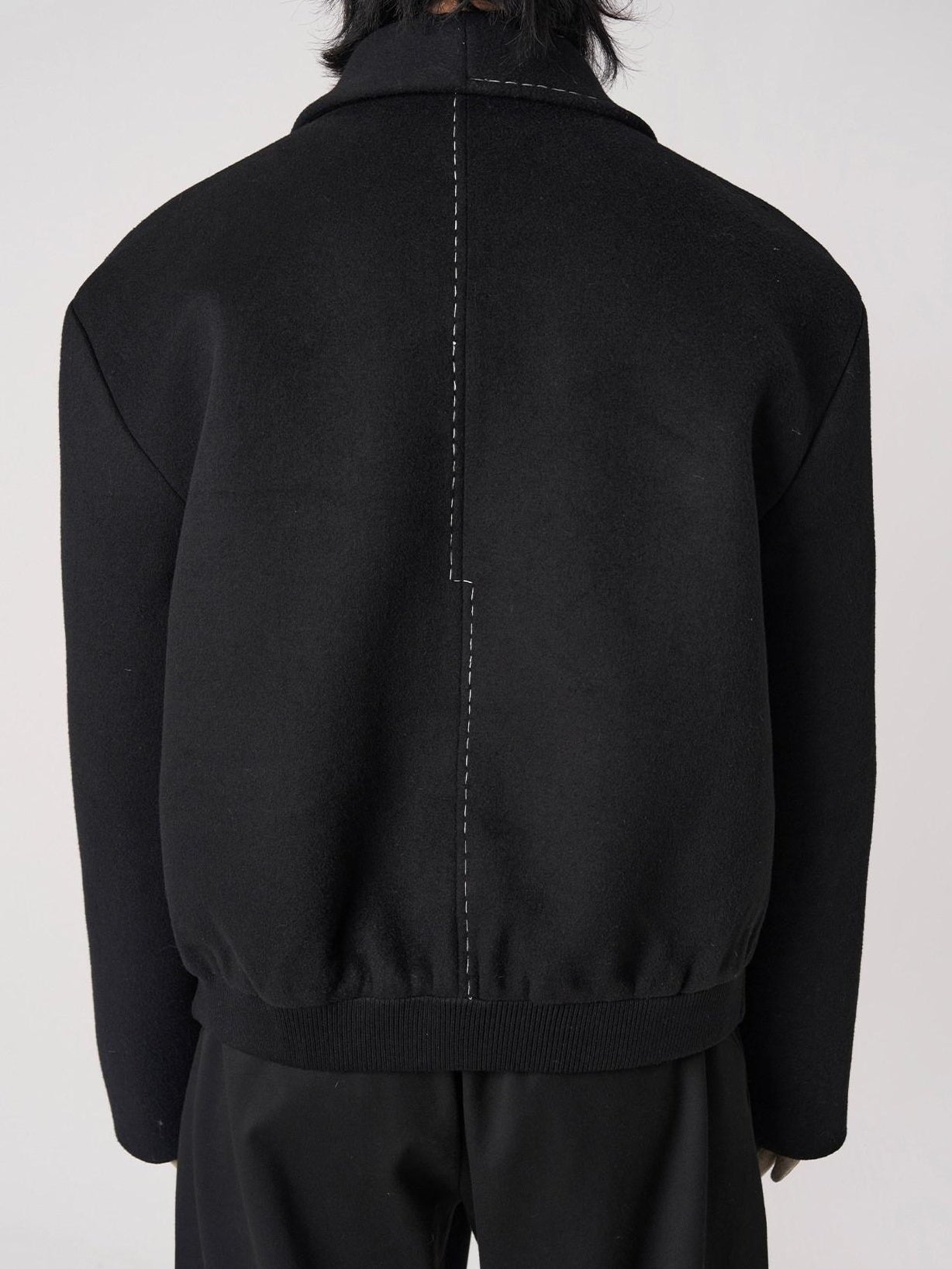 BALITONE Wrinkle Free Colorblock Loose Fit Unisex Commuter 70 Percent Wool Wool Jackets