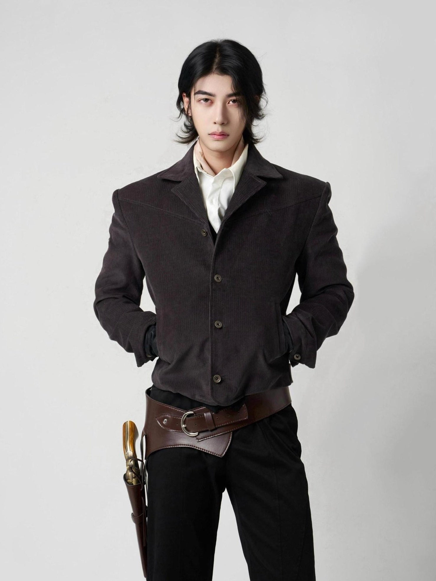 BALITONE Wrinkle Free Cotton Loose Fit Button Front Vintage Unisex Corduroy Jackets