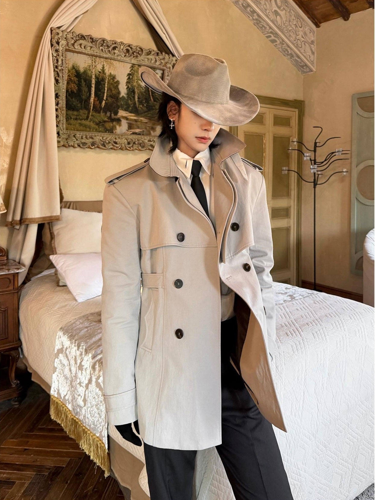 BALITONE Wrinkle Free Lightweight Loose Fit Modern Unisex Cotton Blend Car Coats