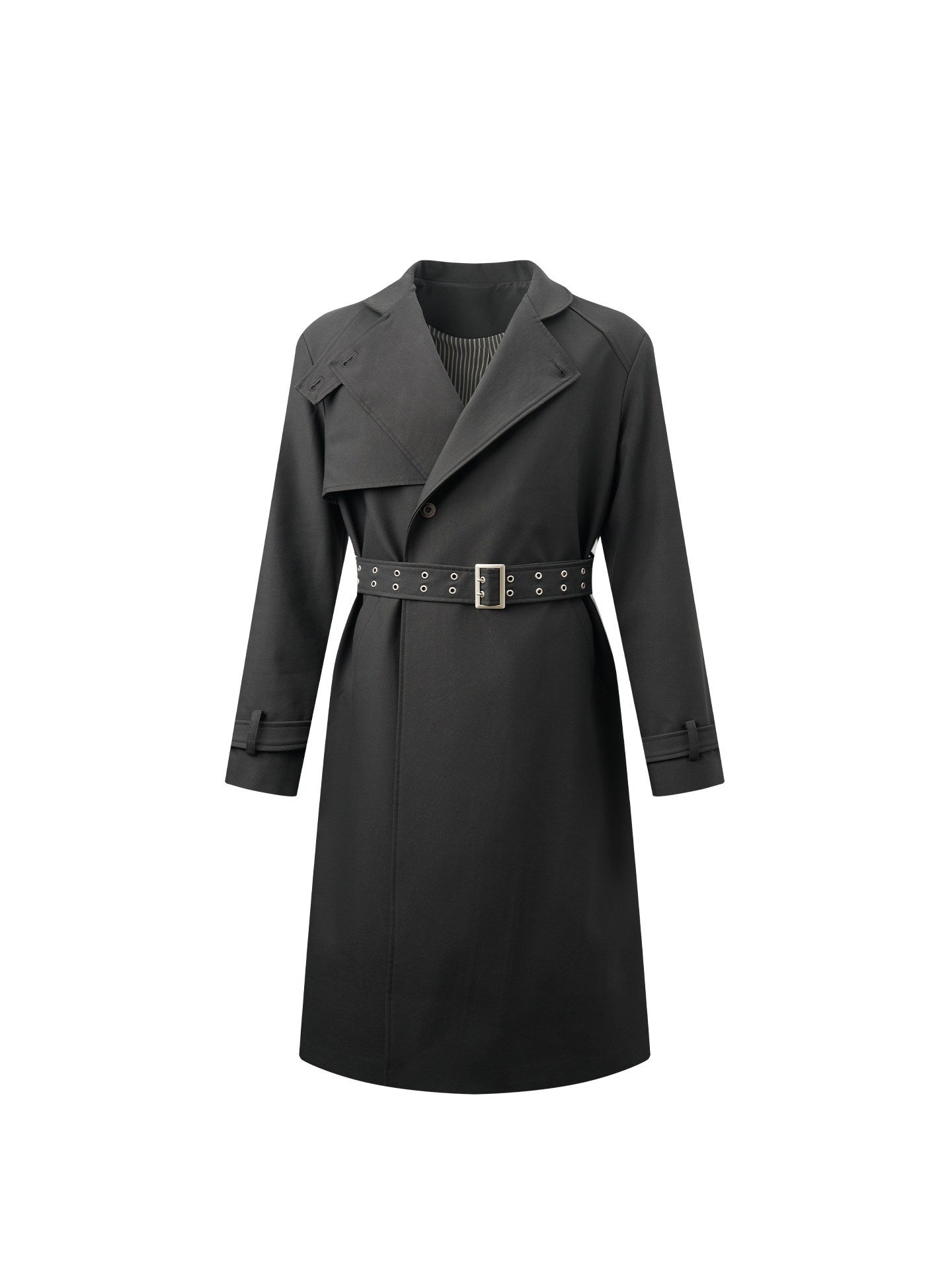 BALITONE_Wrinkle_Free_Lightweight_Loose_Single_Breasted_Button_Unisex_Long_Trench_Coats_MISSTT