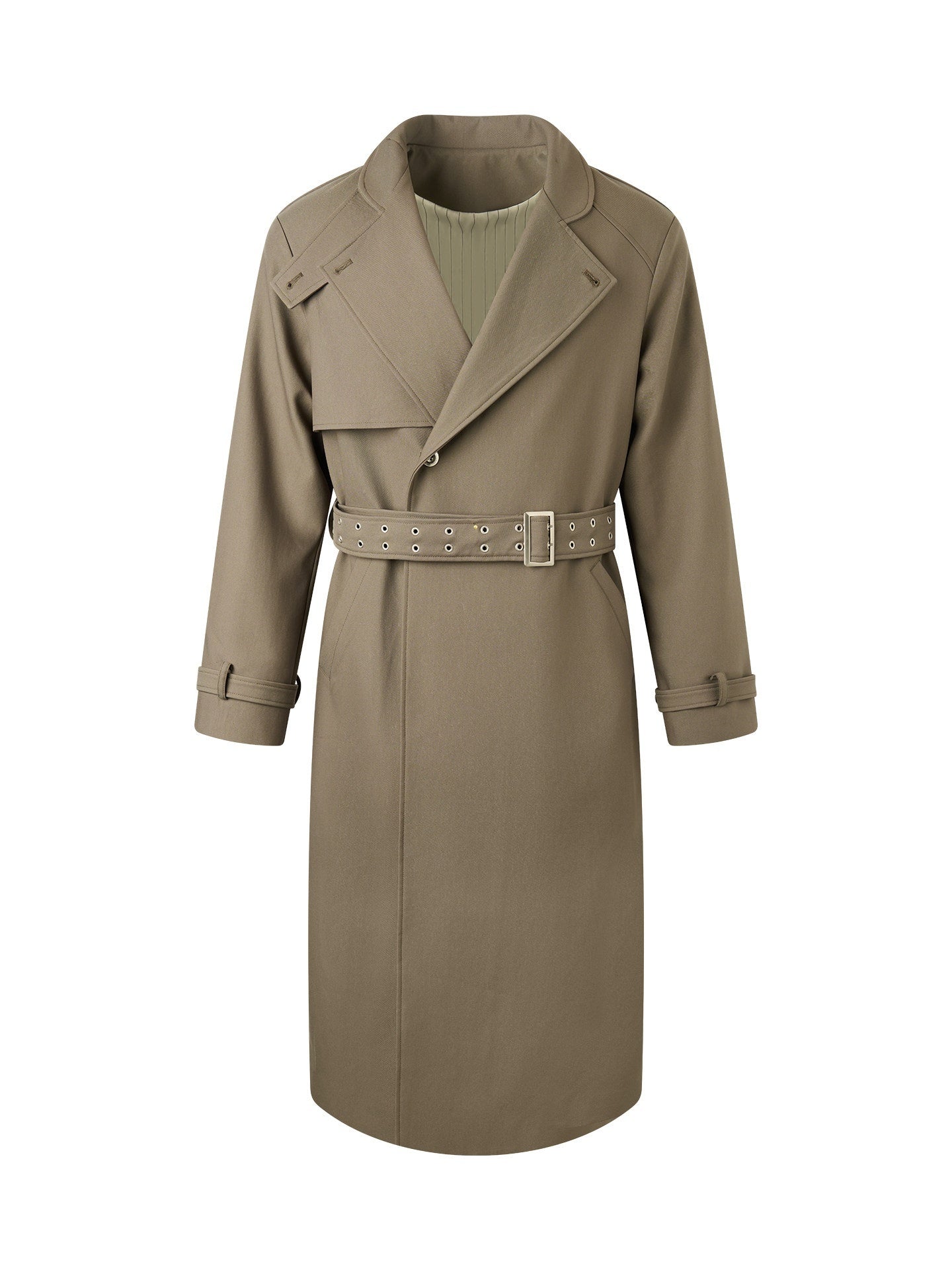 BALITONE_Wrinkle_Free_Lightweight_Loose_Single_Breasted_Button_Unisex_Long_Trench_Coats_MISSTT