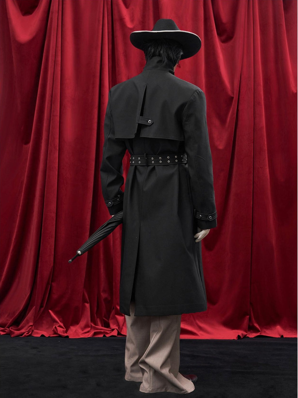 BALITONE Wrinkle Free Lightweight Loose Single Breasted Button Unisex Long Trench Coats