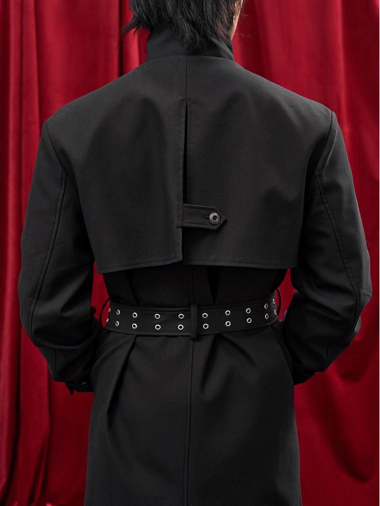 BALITONE Wrinkle Free Lightweight Loose Single Breasted Button Unisex Long Trench Coats