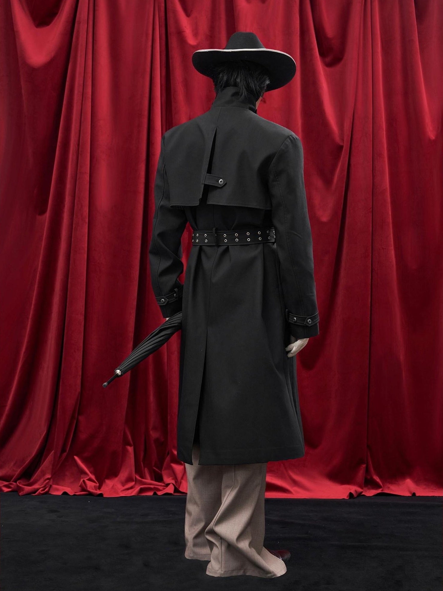 BALITONE Wrinkle Free Lightweight Loose Single Breasted Button Unisex Long Trench Coats