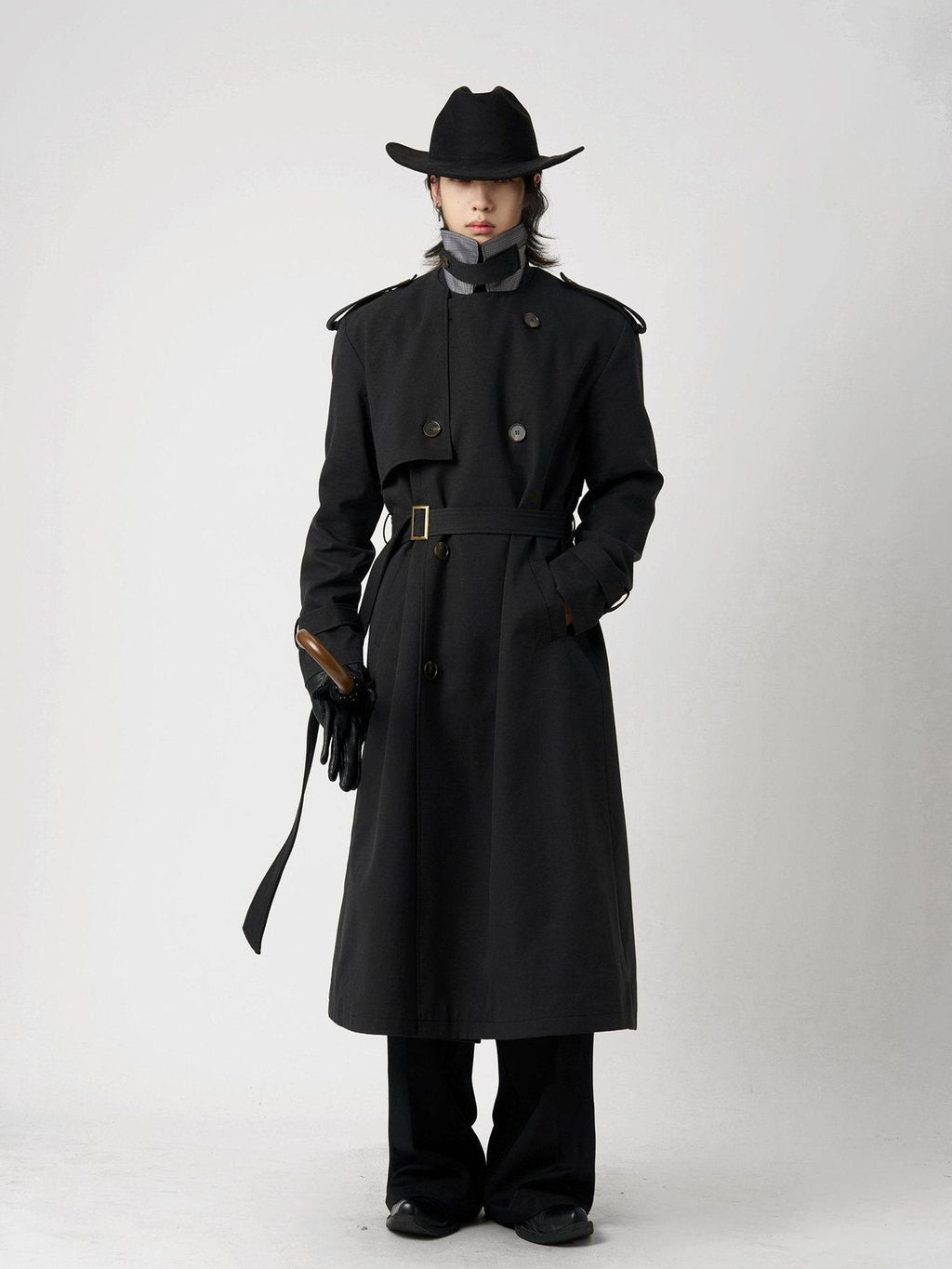 BALITONE Wrinkle Free Oversized British Unisex Windproof Cotton Blend Trench Coats
