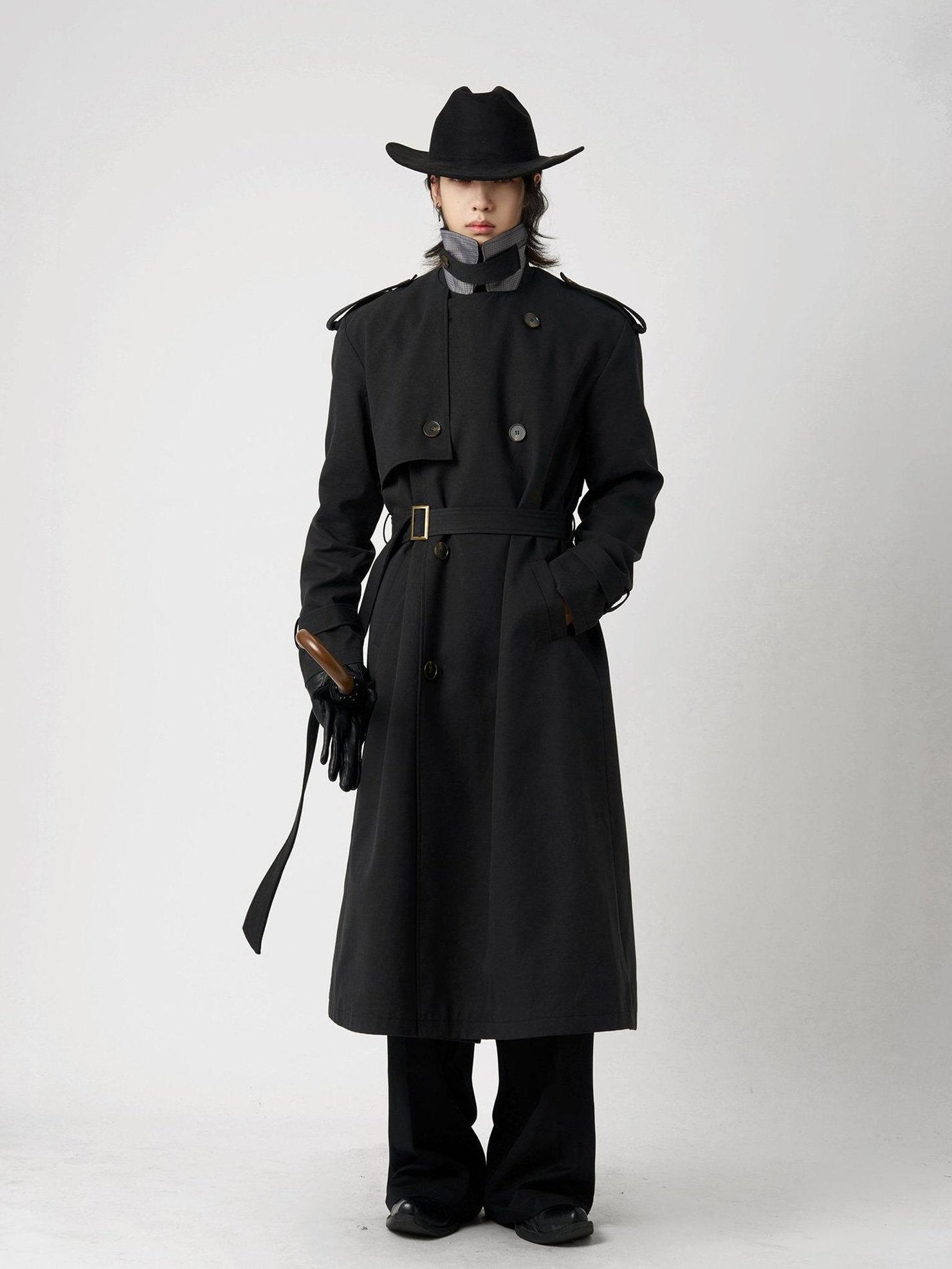 BALITONE Wrinkle Free Oversized British Unisex Windproof Cotton Blend Trench Coats