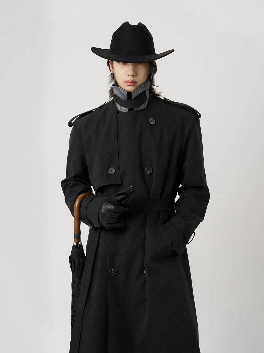 BALITONE Wrinkle Free Oversized British Unisex Windproof Cotton Blend Trench Coats
