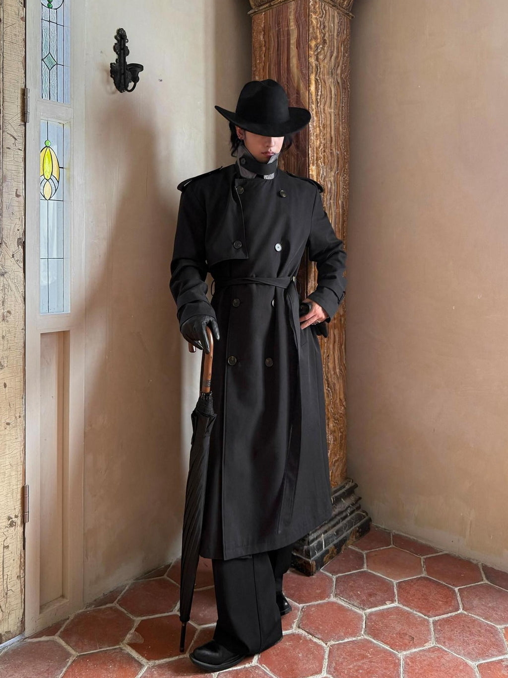 BALITONE Wrinkle Free Oversized British Unisex Windproof Cotton Blend Trench Coats