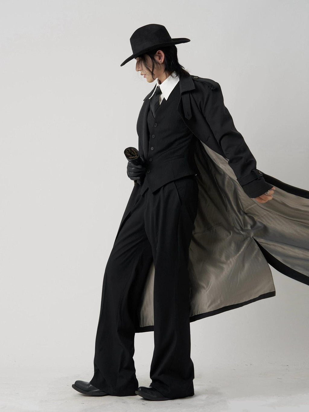 BALITONE Wrinkle Free Oversized British Unisex Windproof Cotton Blend Trench Coats