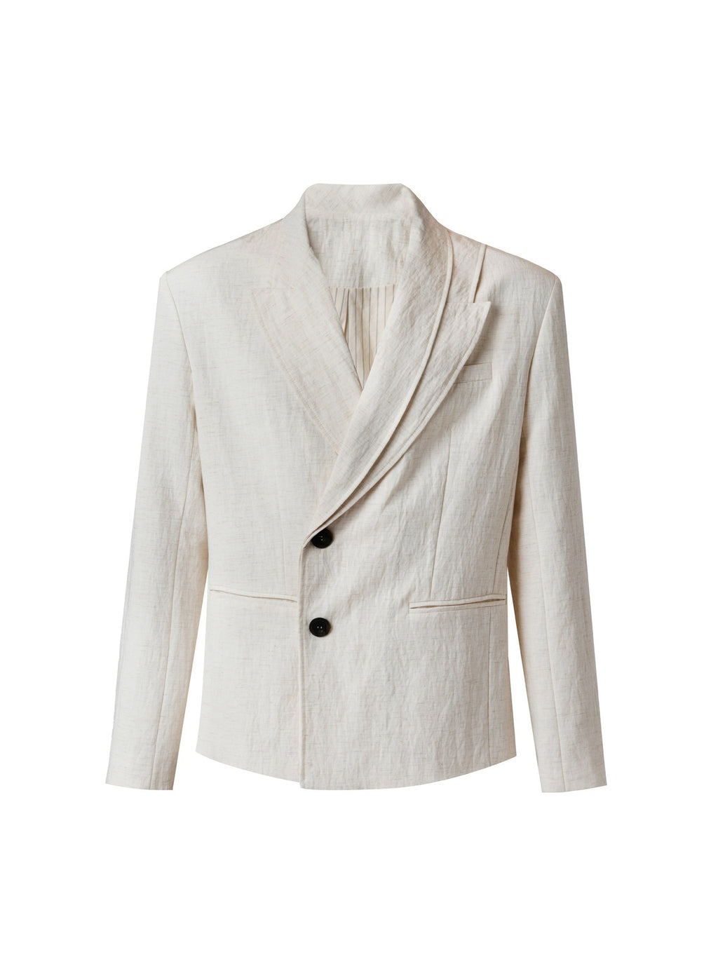 BALITONE_Wrinkle_Free_Patchwork_Youthful_Trendy_Standard_Fit_Casual_White_Linen_Blazers_MISSTT