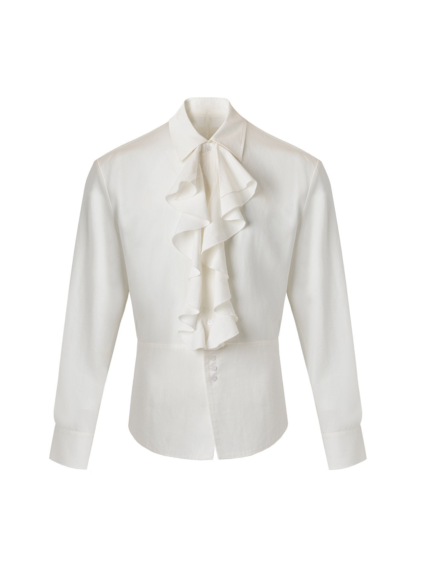 BALITONE_Wrinkle_Free_Ruffle_Loose_British_Unisex_Lyocell_Linen_Button_Long_Sleeve_Shirts_MISSTT