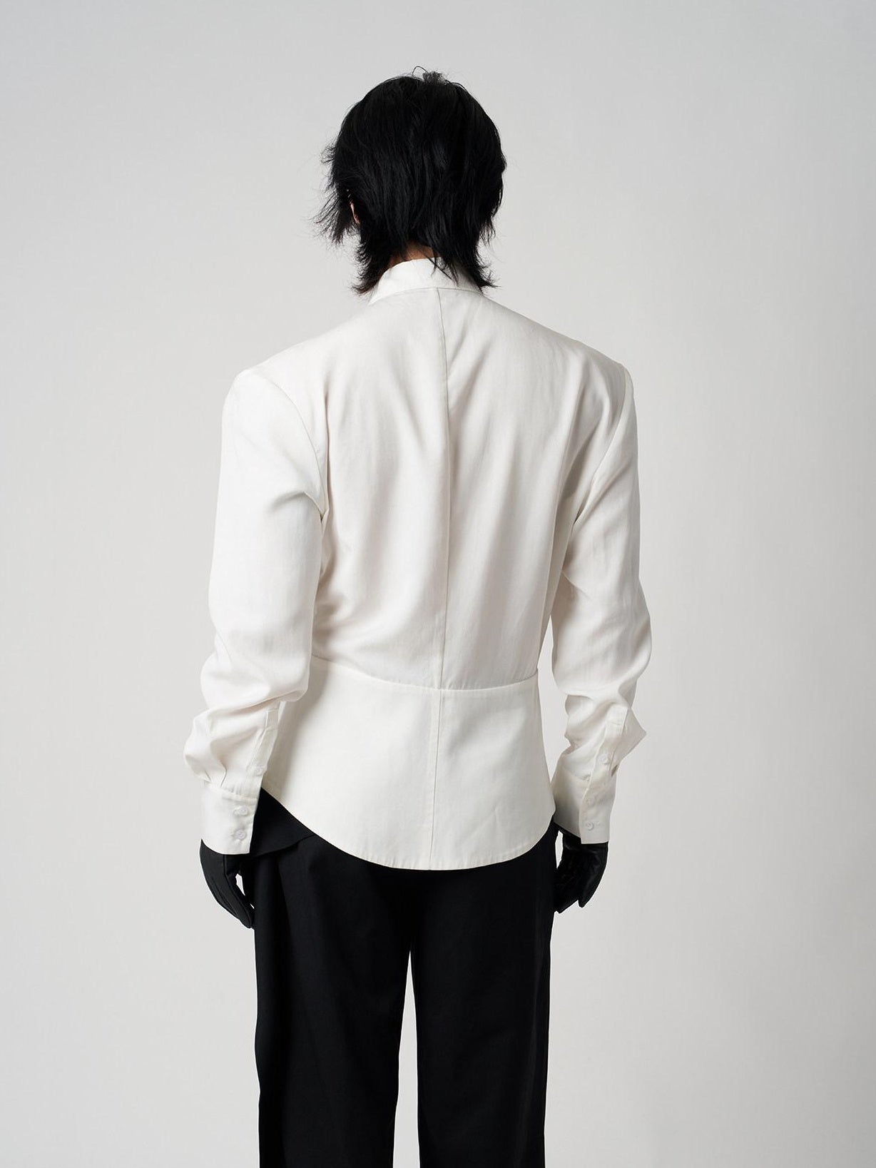 BALITONE Wrinkle Free Ruffle Loose British Unisex Lyocell Linen Button Long Sleeve Shirts
