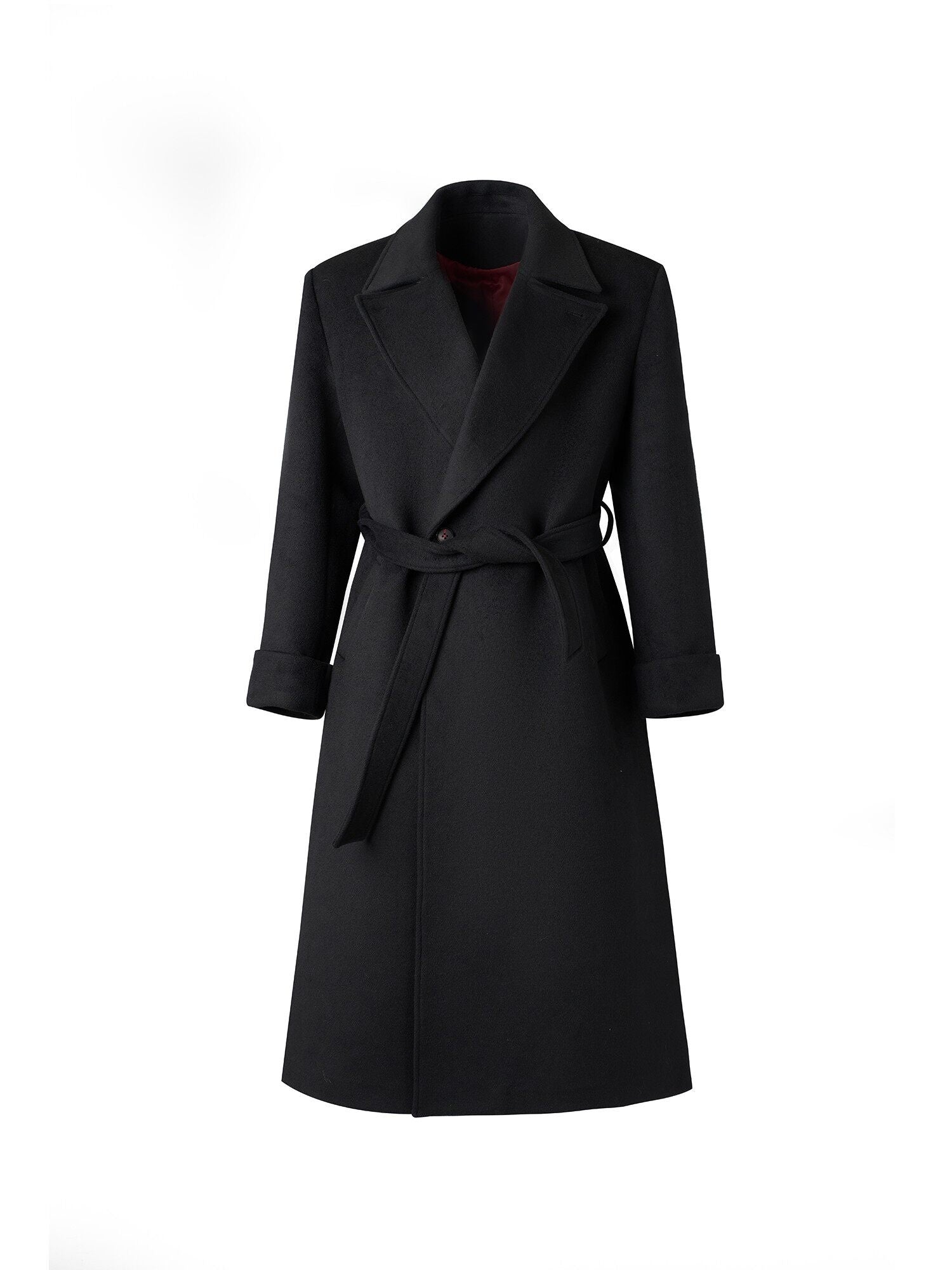 BALITONE_Wrinkle_Resistant_Wool_Blend_Loose_Fit_Slit_Longline_Unisex_Youth_Peacoats_MISSTT