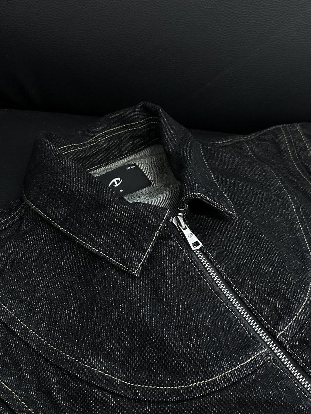 CATSSTAC 100 Percent Cotton Black Oversized Unisex Long Sleeve Denim Jackets