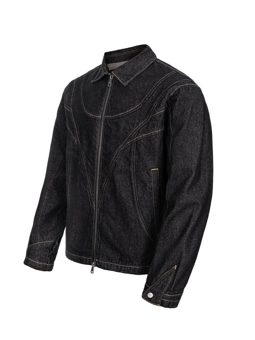 CATSSTAC 100 Percent Cotton Black Oversized Unisex Long Sleeve Denim Jackets