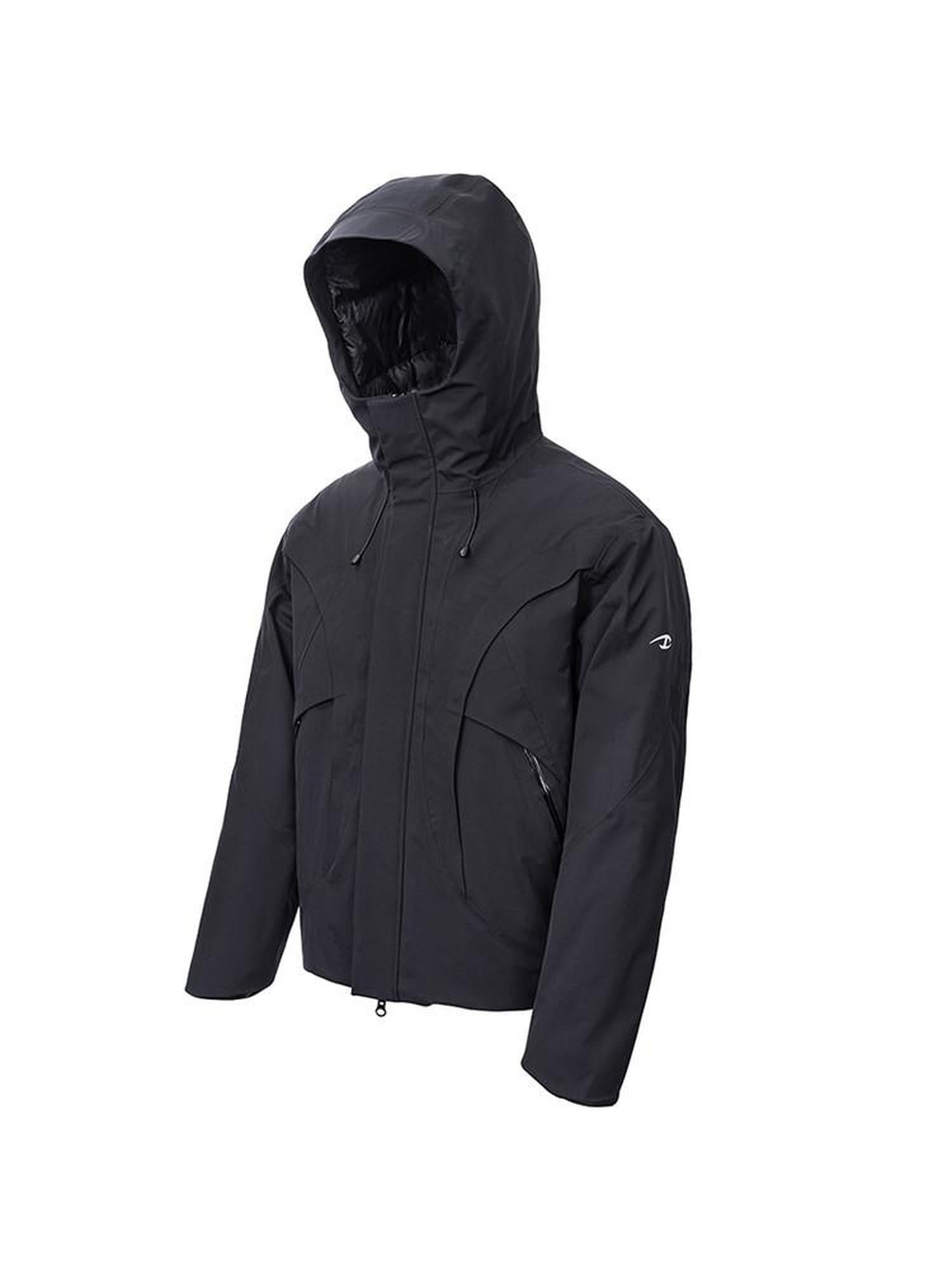 CATSSTAC 90 Percent White Duck Down Taped Seams Warm Casual Fit Black Down Jackets