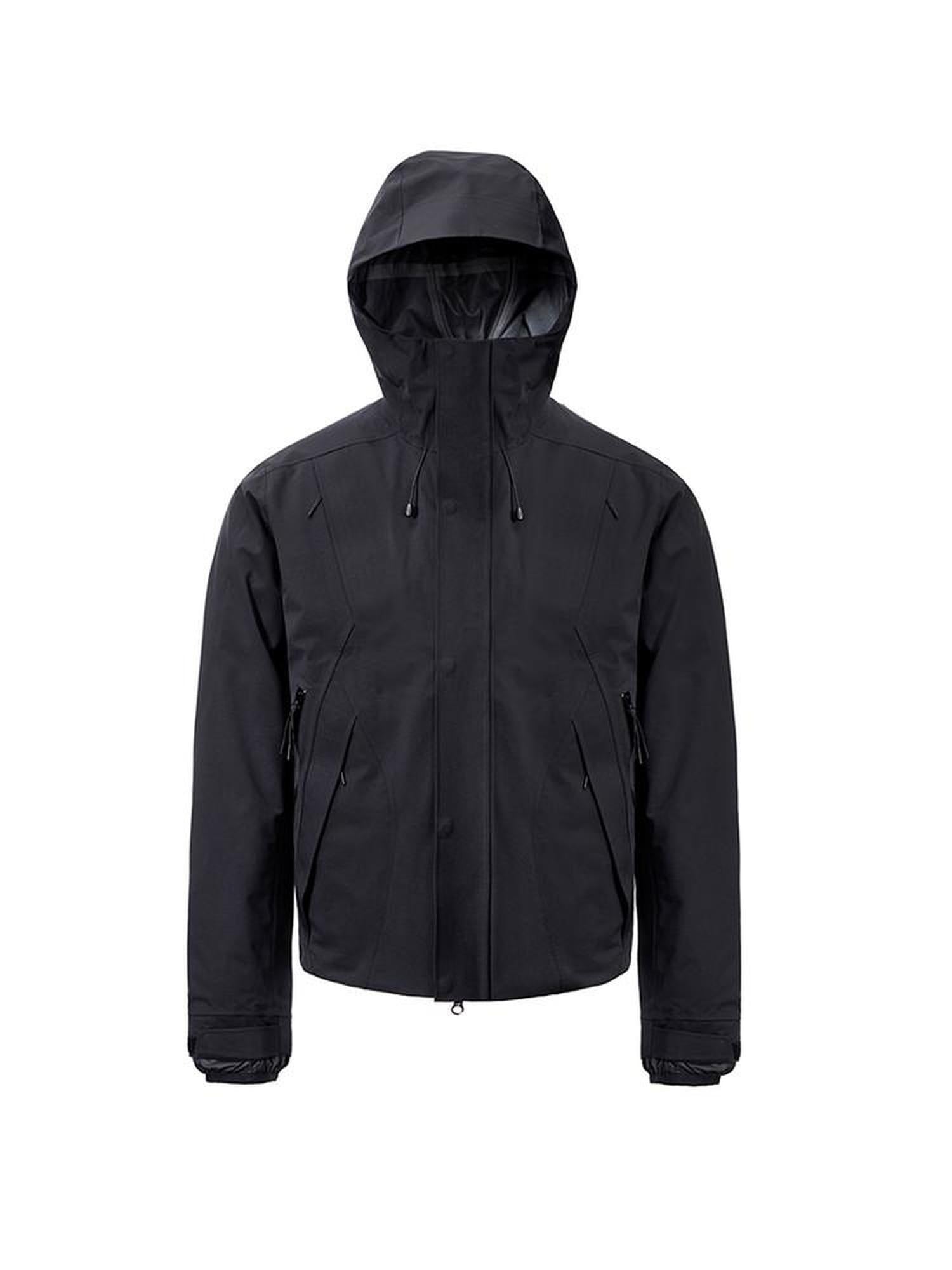 CATSSTAC 90 Percent White Duck Down Warm Thick Casual Loose Fit Zipper Black Down Jackets