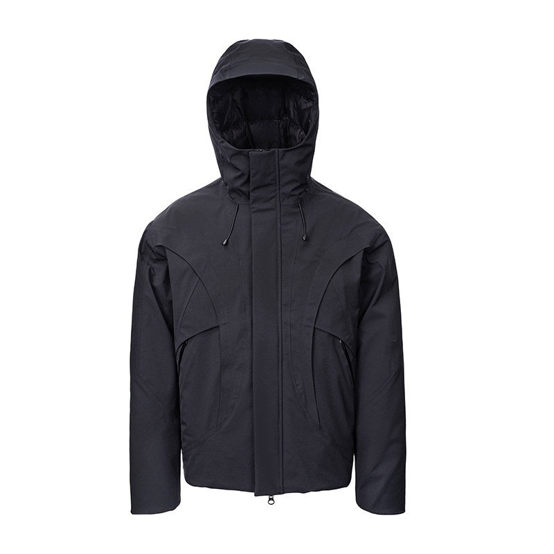 CATSSTAC_90%_White_Duck_Down_Heavy_Warm_Taped_Casual_Fit_Youth_Black_Zip_Down_Jackets_MISSTT