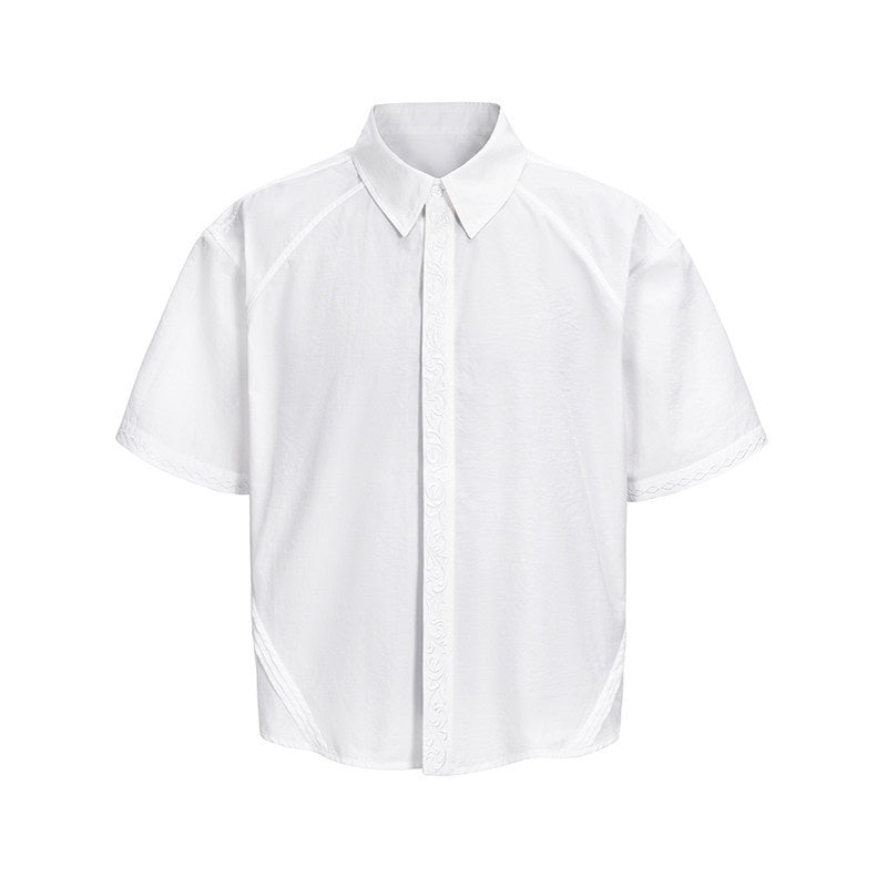 CATSSTAC_Breathable_Loose_Cropped_Button_Front_Turn_Down_Collar_Casual_Polyester_Shirts_MISSTT