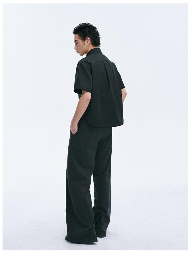 CATSSTAC Breathable Polyester Loose Cropped Polo Casual Youth Solid Shirts