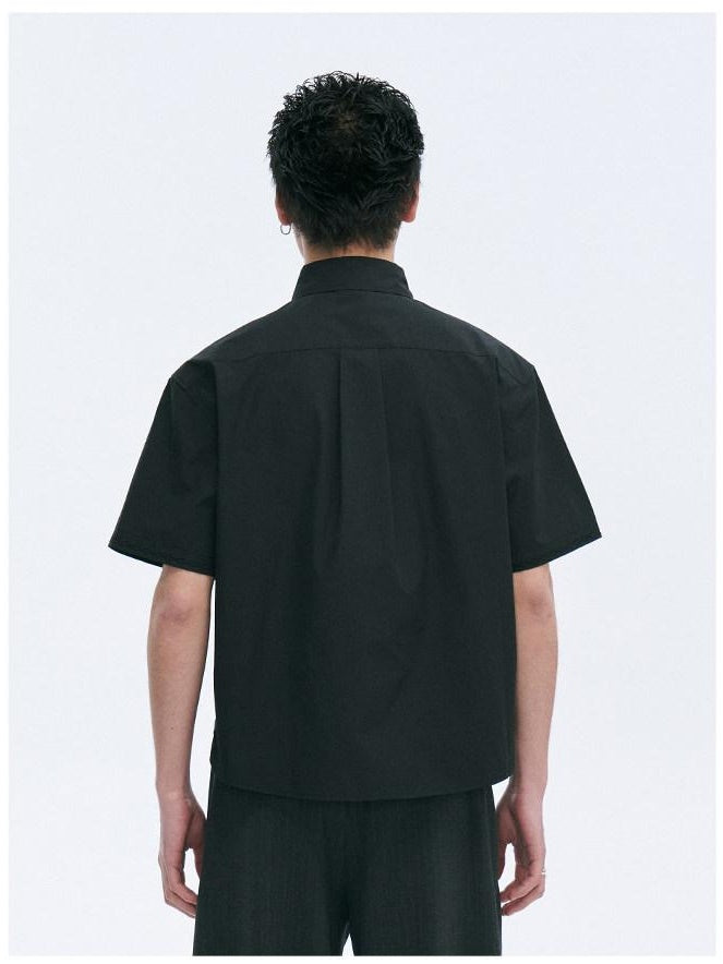 CATSSTAC Breathable Polyester Loose Cropped Polo Casual Youth Solid Shirts