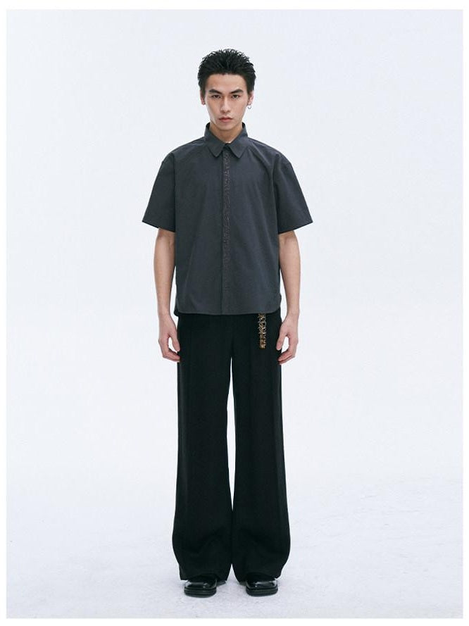 CATSSTAC Breathable Polyester Loose Cropped Polo Casual Youth Solid Shirts
