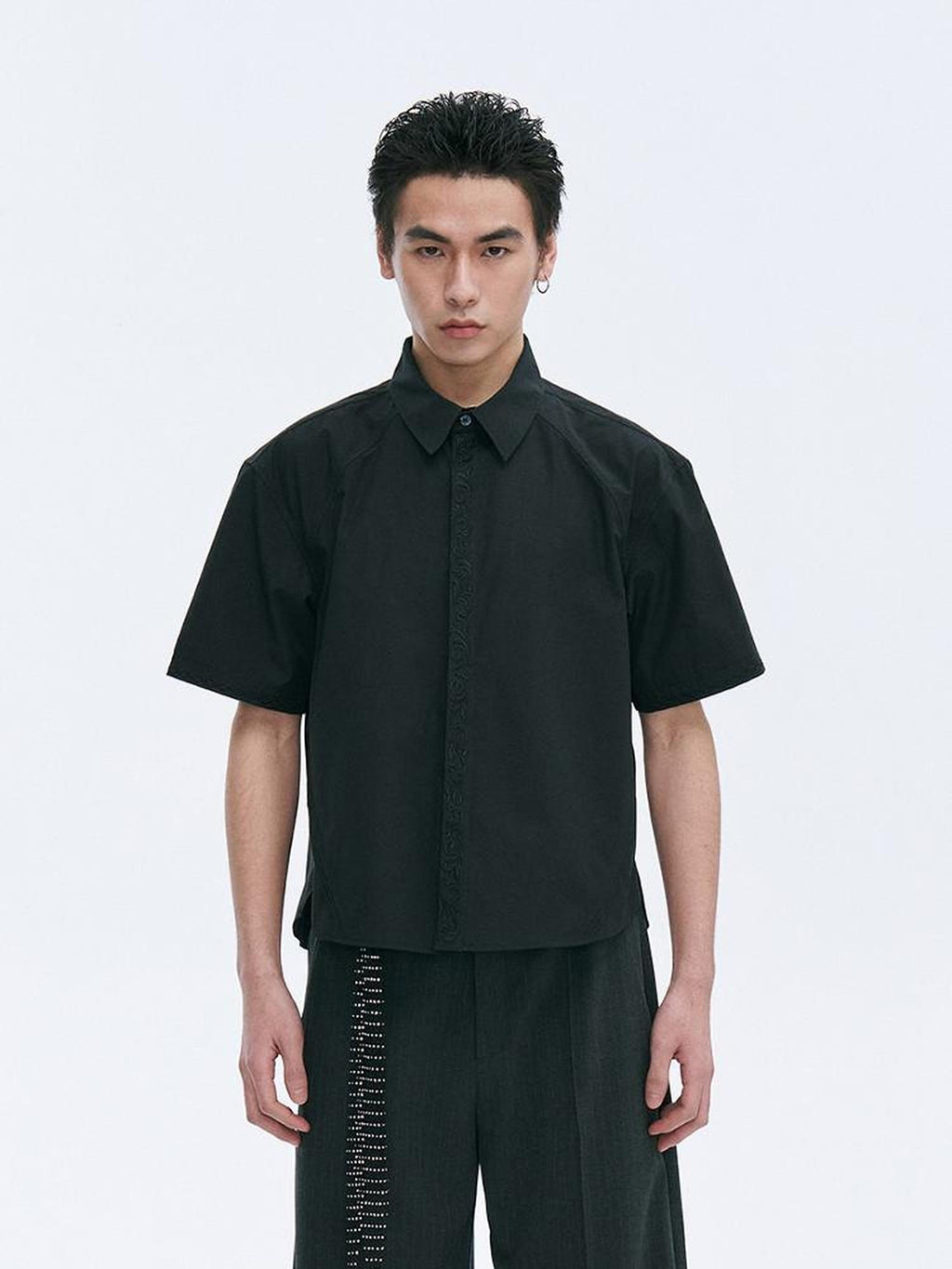 CATSSTAC Breathable Polyester Loose Cropped Polo Casual Youth Solid Shirts