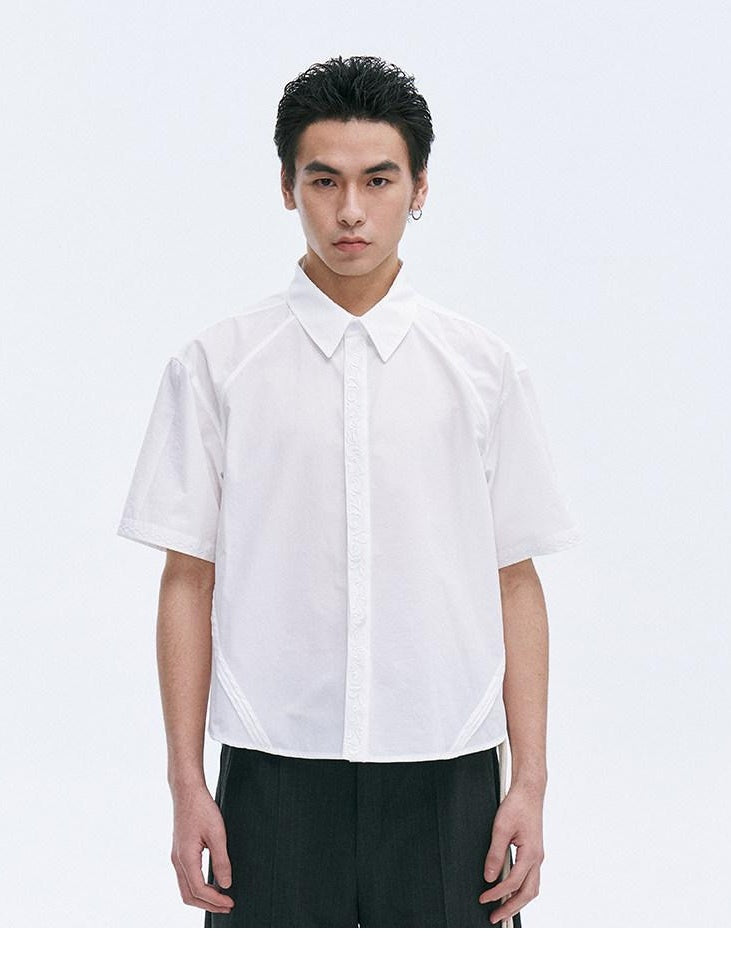 CATSSTAC Breathable Polyester Loose Cropped Polo Casual Youth Solid Shirts