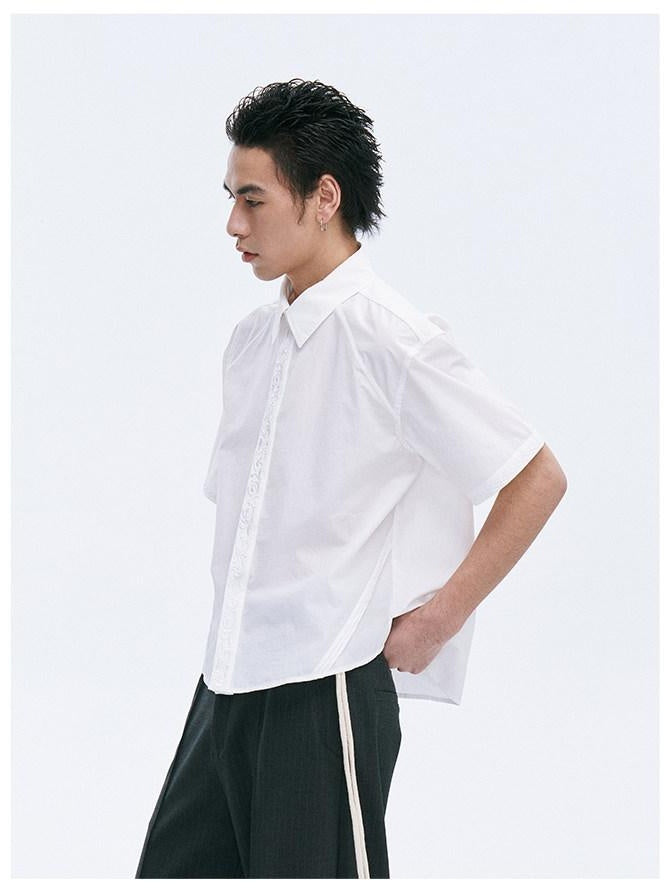 CATSSTAC Breathable Polyester Loose Cropped Polo Casual Youth Solid Shirts
