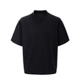 CATSSTAC_Breathable_Polyester_Loose_V-neck_Men_Casual_Solid_Black_Short_Sleeve_T-Shirts_MISSTT