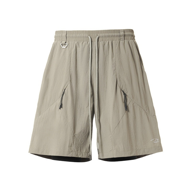 CATSSTAC Comfort Loose Mid Rise Trendy Youth Daily Wear Khaki Black Casual Shorts