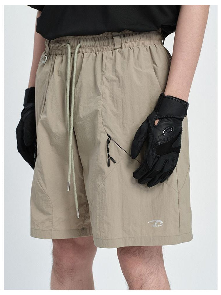 CATSSTAC Comfort Loose Mid Rise Trendy Youth Daily Wear Khaki Black Casual Shorts