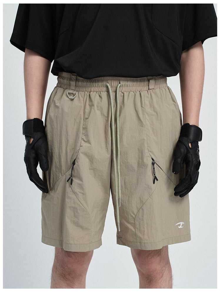 CATSSTAC Comfort Loose Mid Rise Trendy Youth Daily Wear Khaki Black Casual Shorts