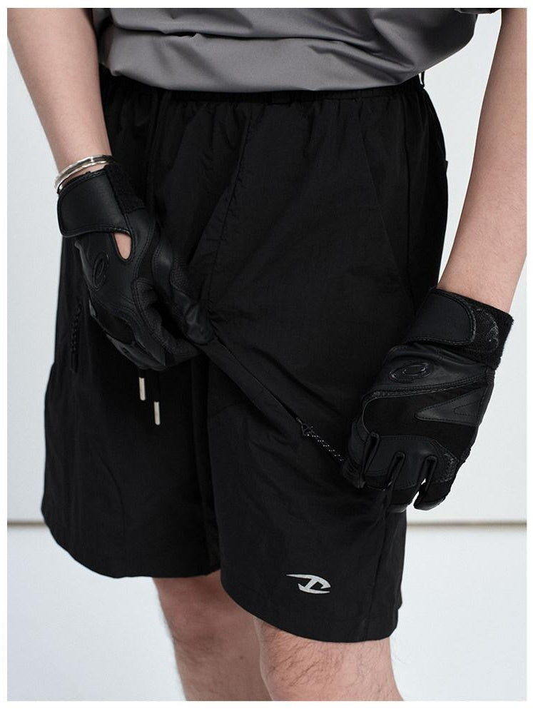 CATSSTAC Comfort Loose Mid Rise Trendy Youth Daily Wear Khaki Black Casual Shorts