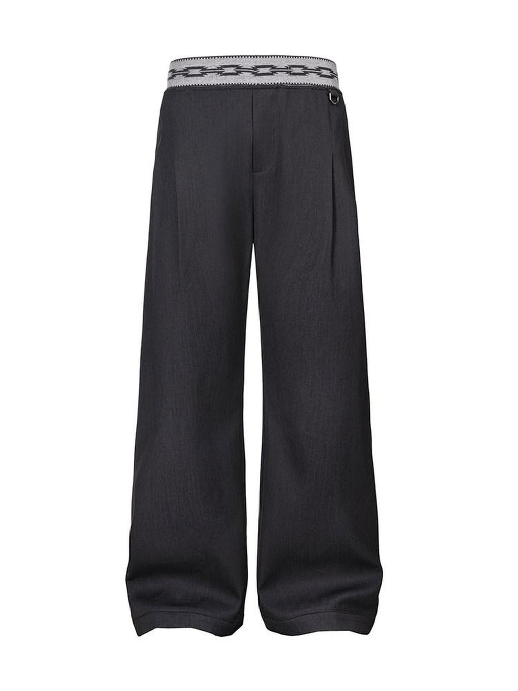 CATSSTAC Comfortable Loose Fit Casual Cool Youth Solid Gray Full Length Wide Leg Pants