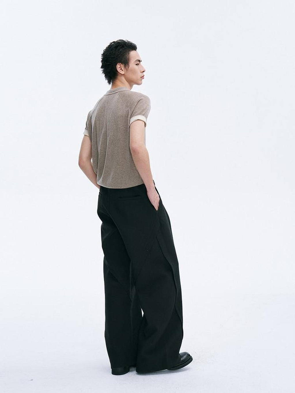 CATSSTAC Comfortable Loose Fit Youthful Casual Black Long Straight Pants