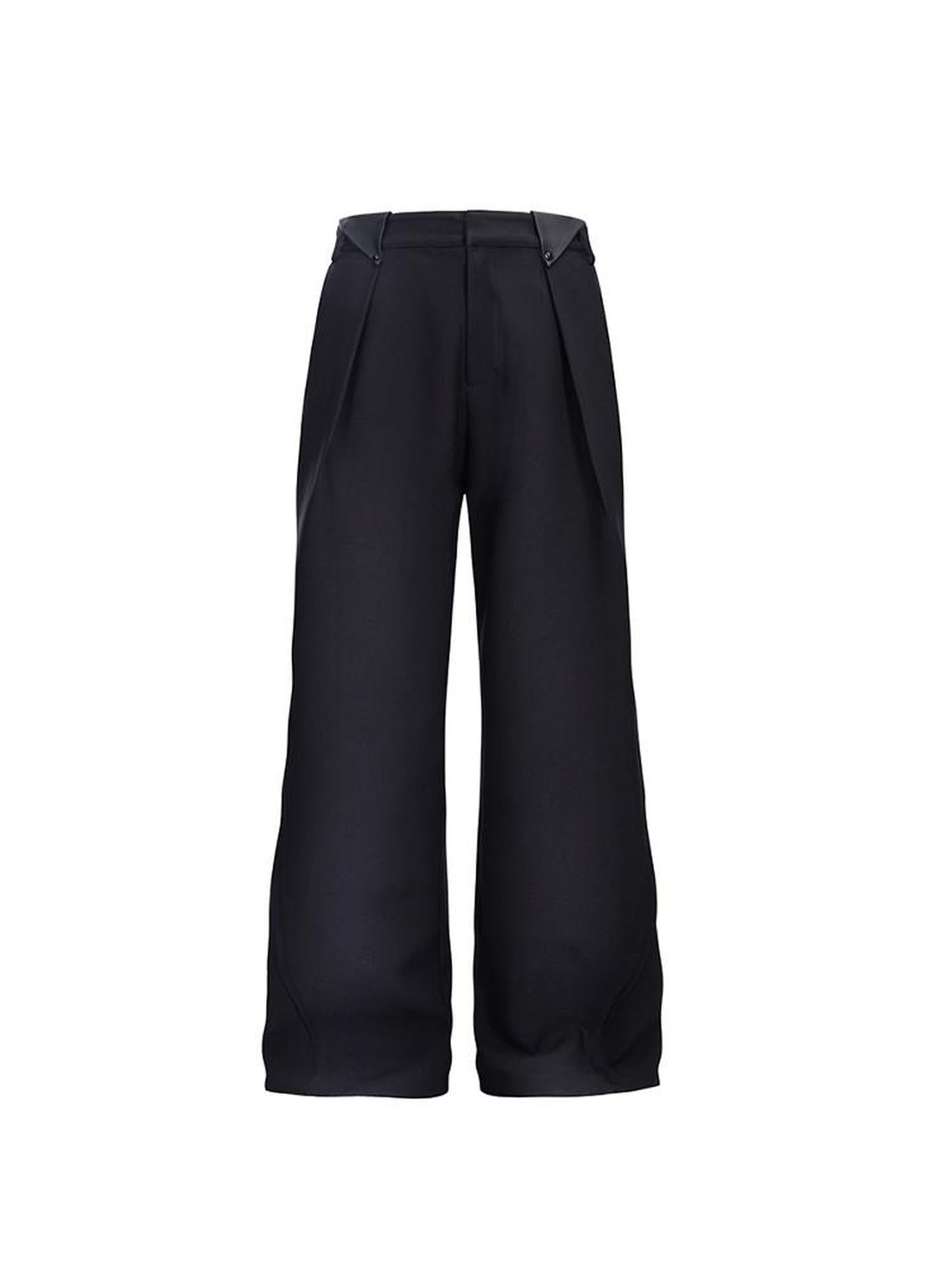 CATSSTAC Comfortable Loose Fit Youthful Casual Black Long Straight Pants