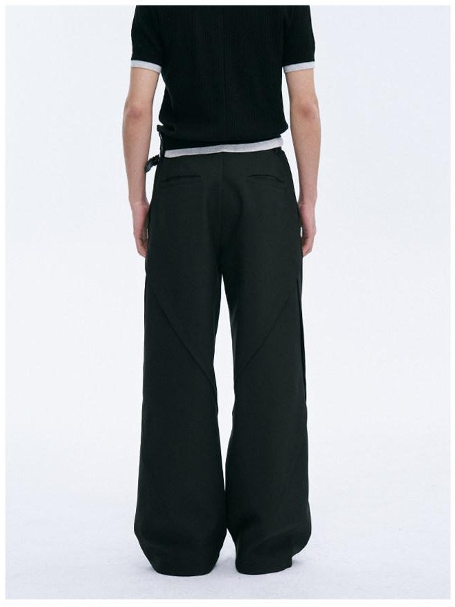 CATSSTAC Comfortable Loose Fit Youthful Casual Black Long Straight Pants