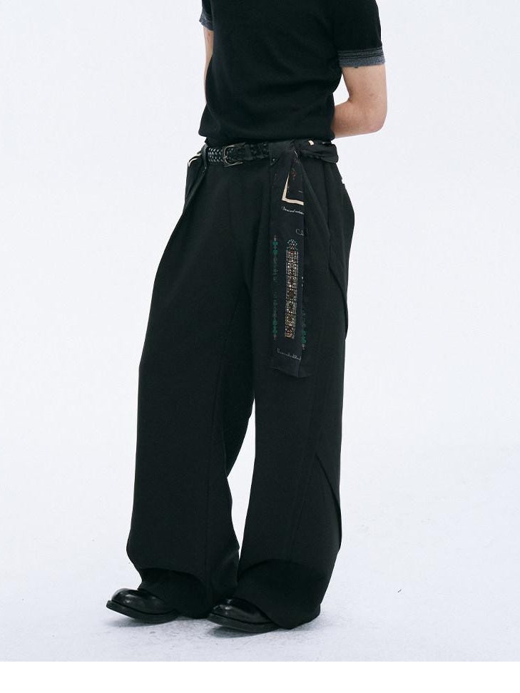 CATSSTAC Comfortable Loose Fit Youthful Everyday Black Casual Streetwear Straight Pants