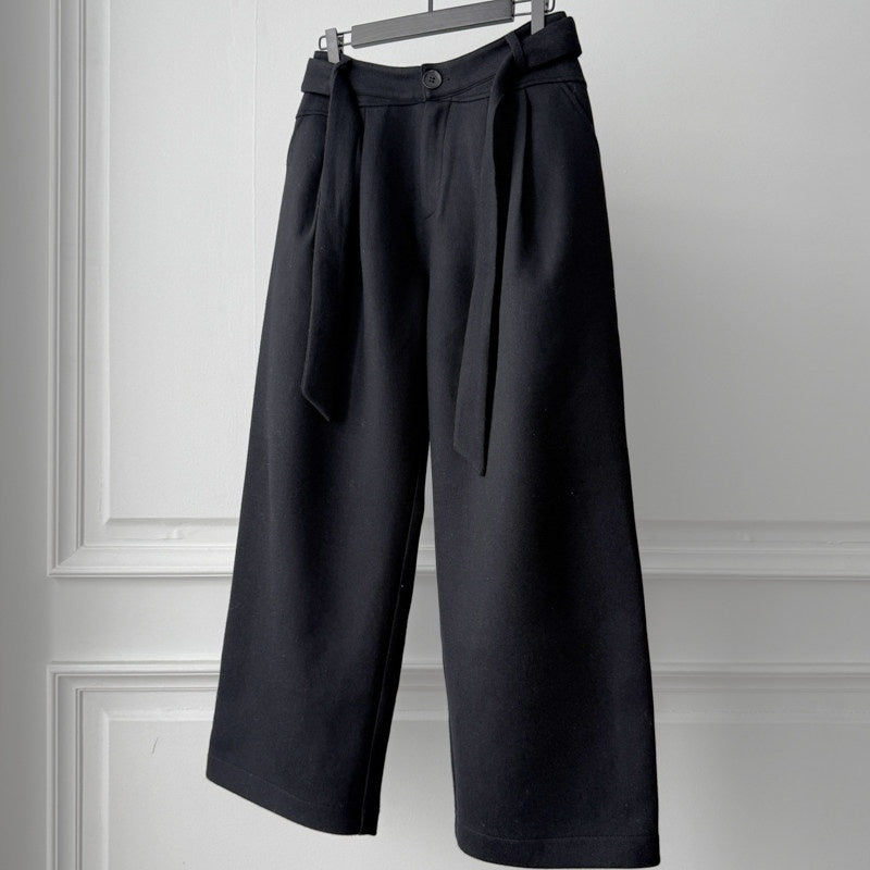 CATSSTAC_Comfortable_Youthful_Cool_Solid_Black_Casual_Teen_Trendy_Straight_Pants_MISSTT