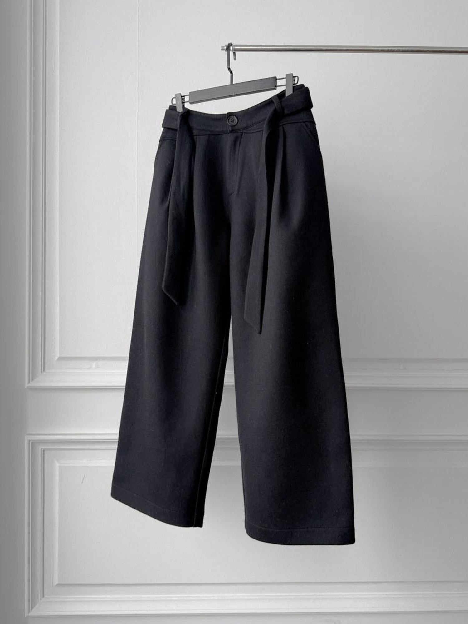 CATSSTAC Comfortable Youthful Cool Solid Black Casual Teen Trendy Straight Pants